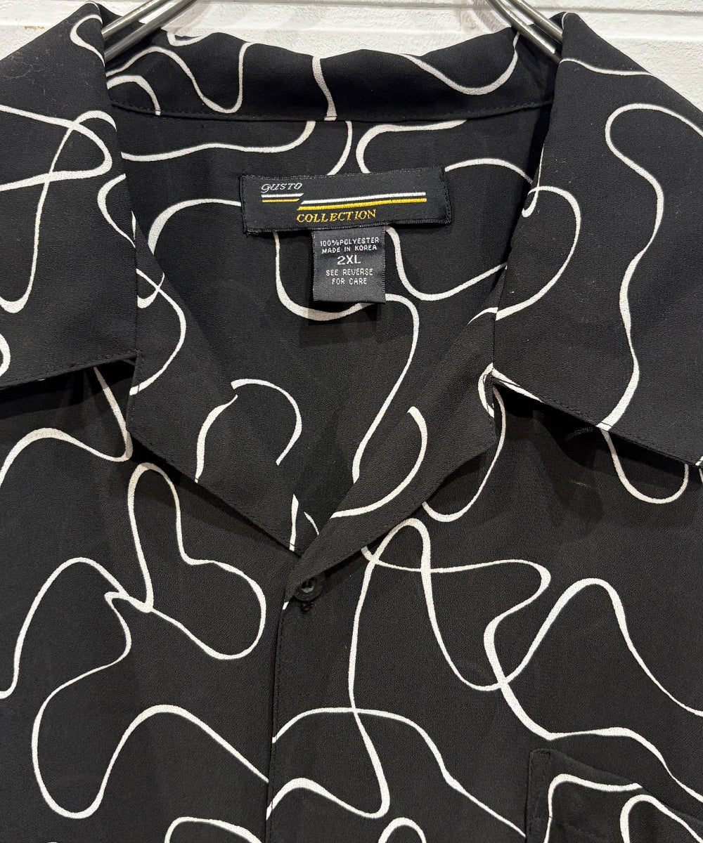 VINTAGE - WAVE PATTERN CHIFFON OPEN - COLLAR SHIRT 商品画像 - DB&BAR