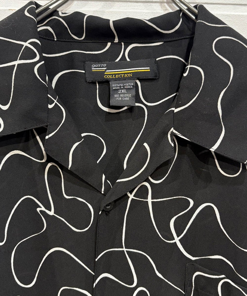 VINTAGE - WAVE PATTERN CHIFFON OPEN - COLLAR SHIRT 商品画像 - DB&BAR