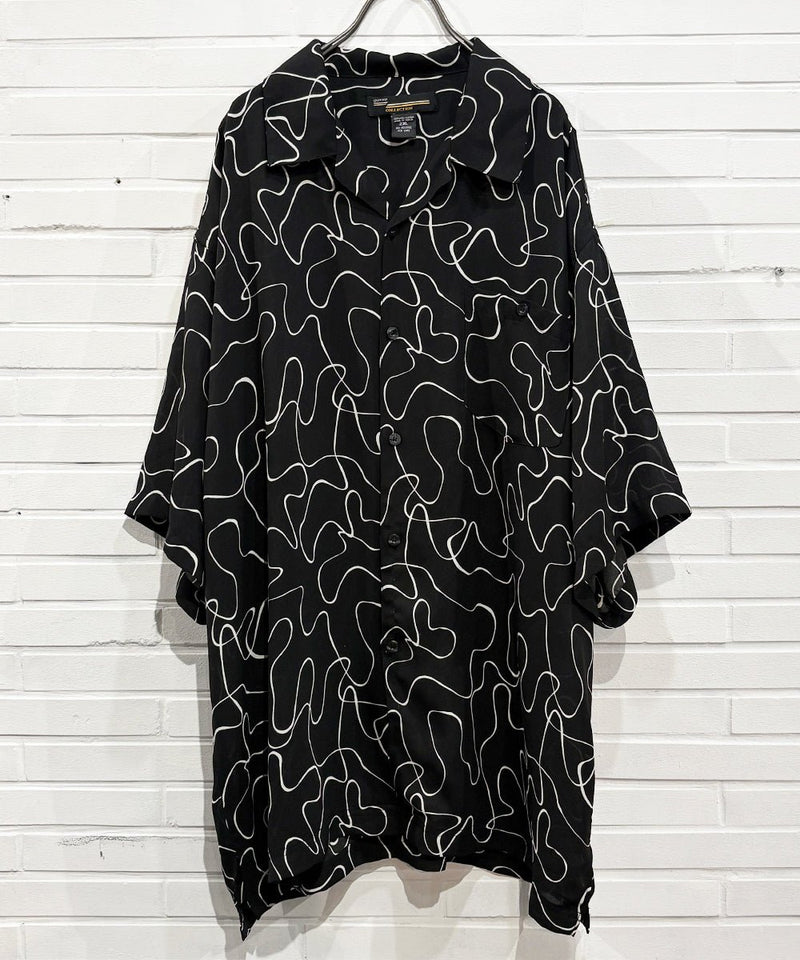 VINTAGE - WAVE PATTERN CHIFFON OPEN - COLLAR SHIRT 商品画像 - DB&BAR