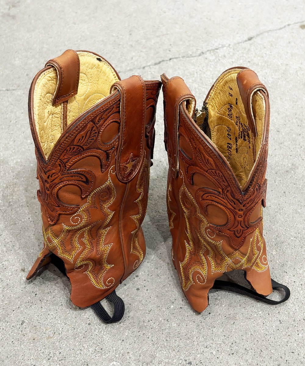 VINTAGE - WESTERN BOOTS REMAKE LEG COVER BROWN - DB&BAR