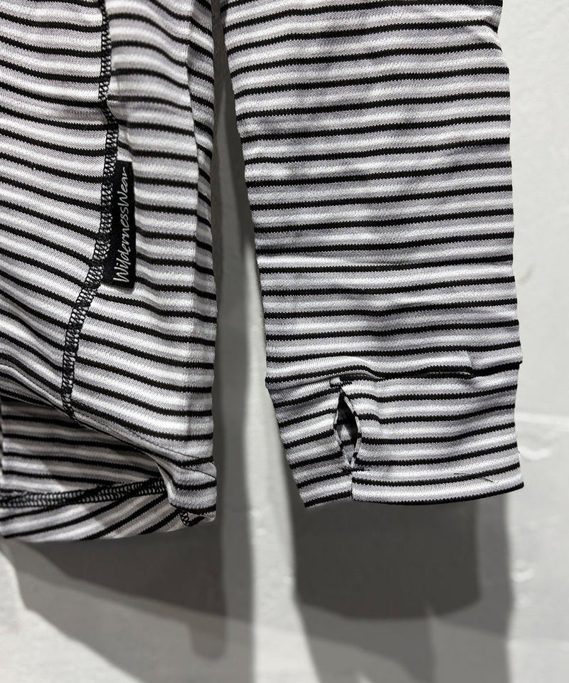 WILDERNESS WEAR - POLYPRO +190 Switch Hoody Stripe / BLACK×GRAY×NAVY 商品画像 - DB&BAR