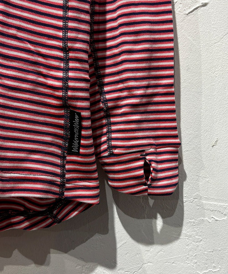 WILDERNESS WEAR - POLYPRO +190 Switch Hoody Stripe / NAVY×NEW RED×WHITE 商品画像 - DB&BAR