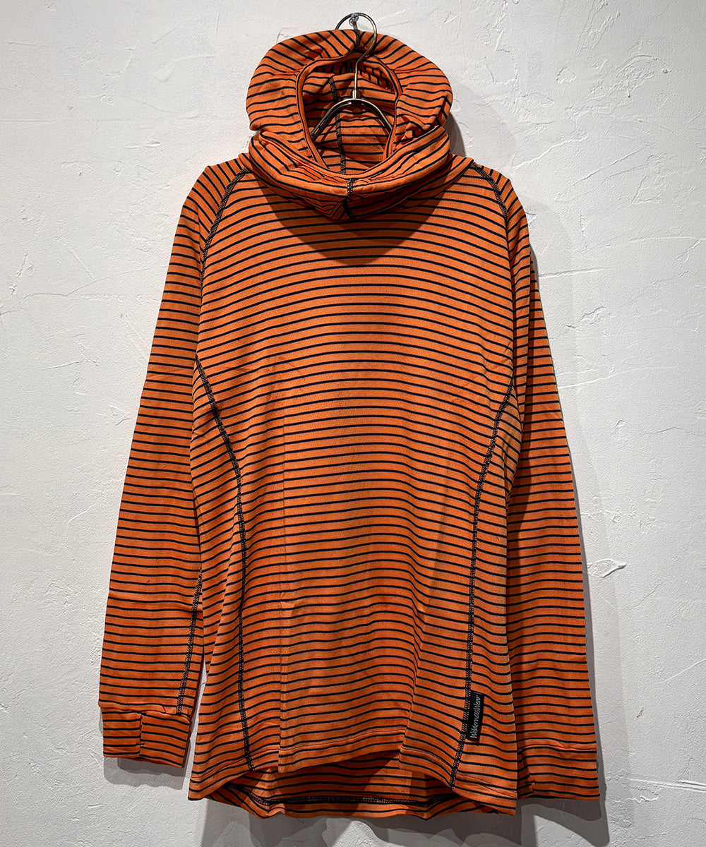 WILDERNESS WEAR - POLYPRO +190 Switch Hoody Stripe / ORANGE×NAVY
