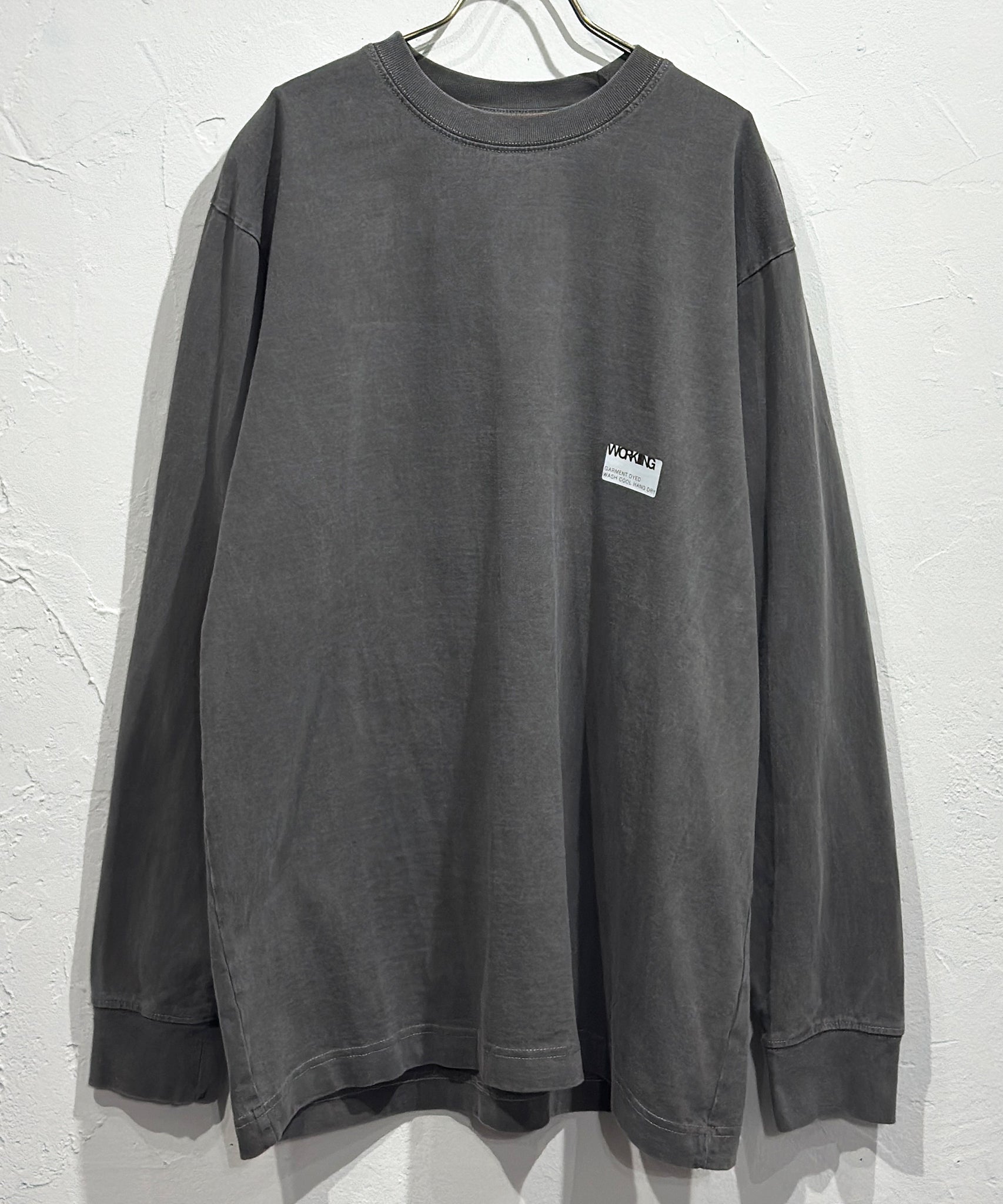 WORKING - LONG SLEEVE STICKER T / SHALE - DB&BAR