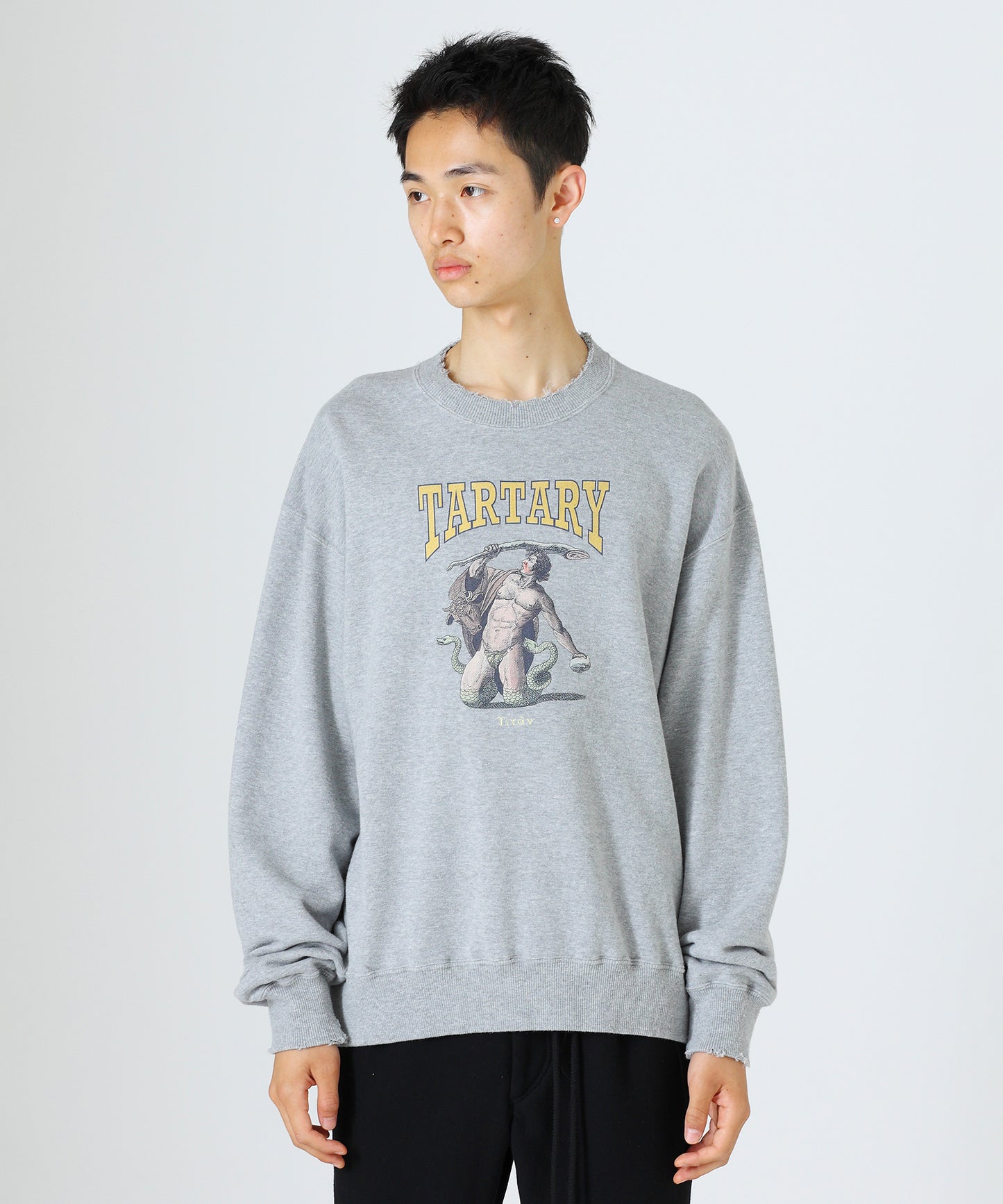 【60%OFF】Vintage crew neck (TITAN) - HEATHER GRAY