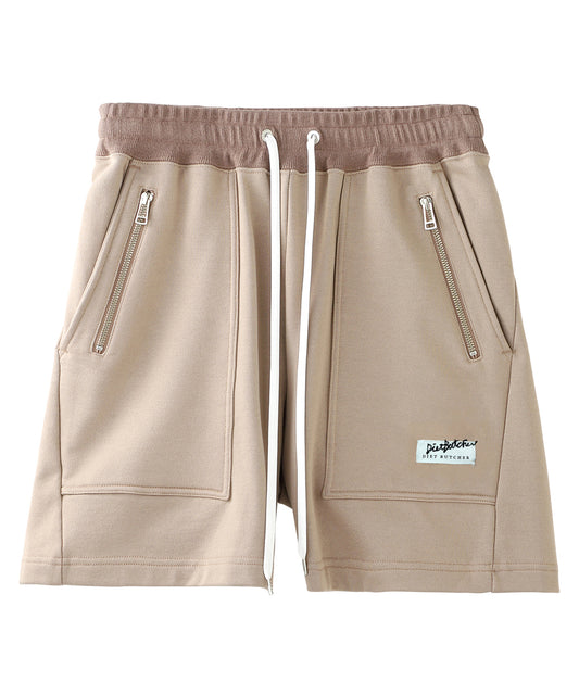 【75%OFF】Basic line / Jogger shorts - BROWN BEIGE