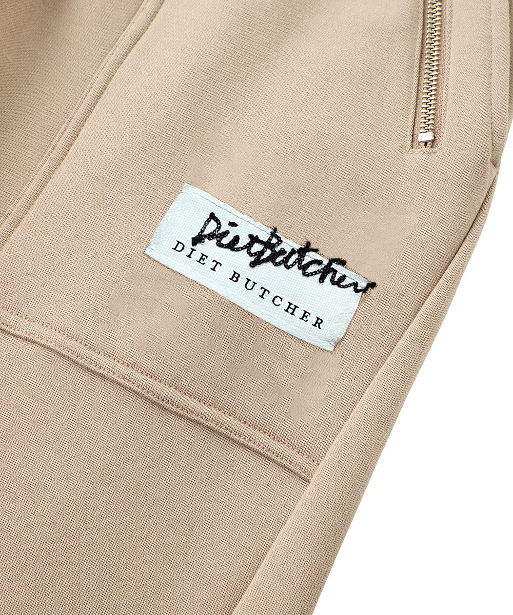 【75%OFF】Basic line / Jogger shorts - BROWN BEIGE