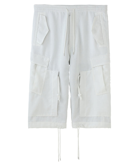 Cropped cargo pant - ASH WHITE