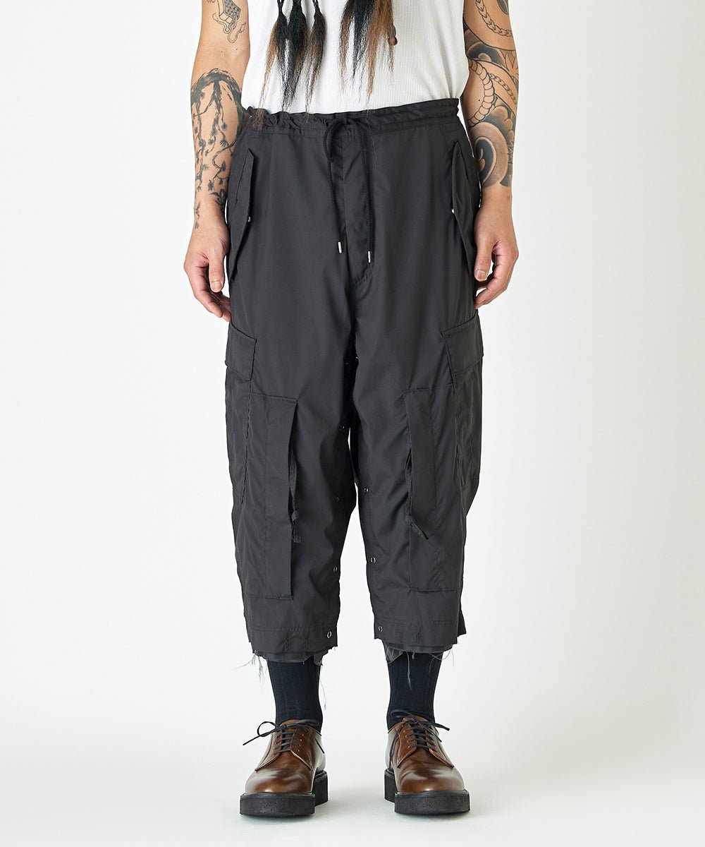 Cropped cargo pants - BLACK - DIET BUTCHER