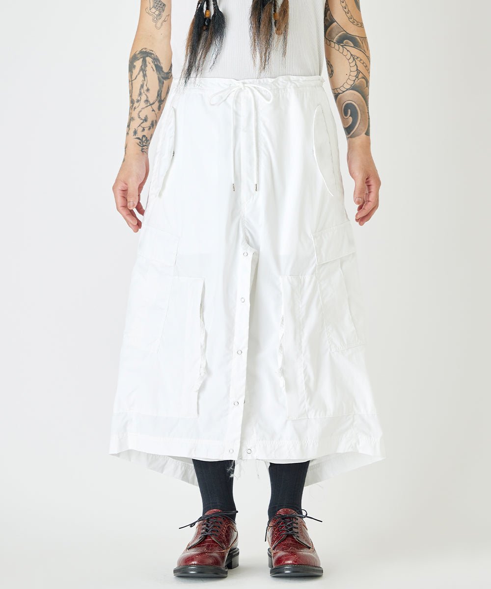 Cropped cargo pants - WHITE - DIET BUTCHER