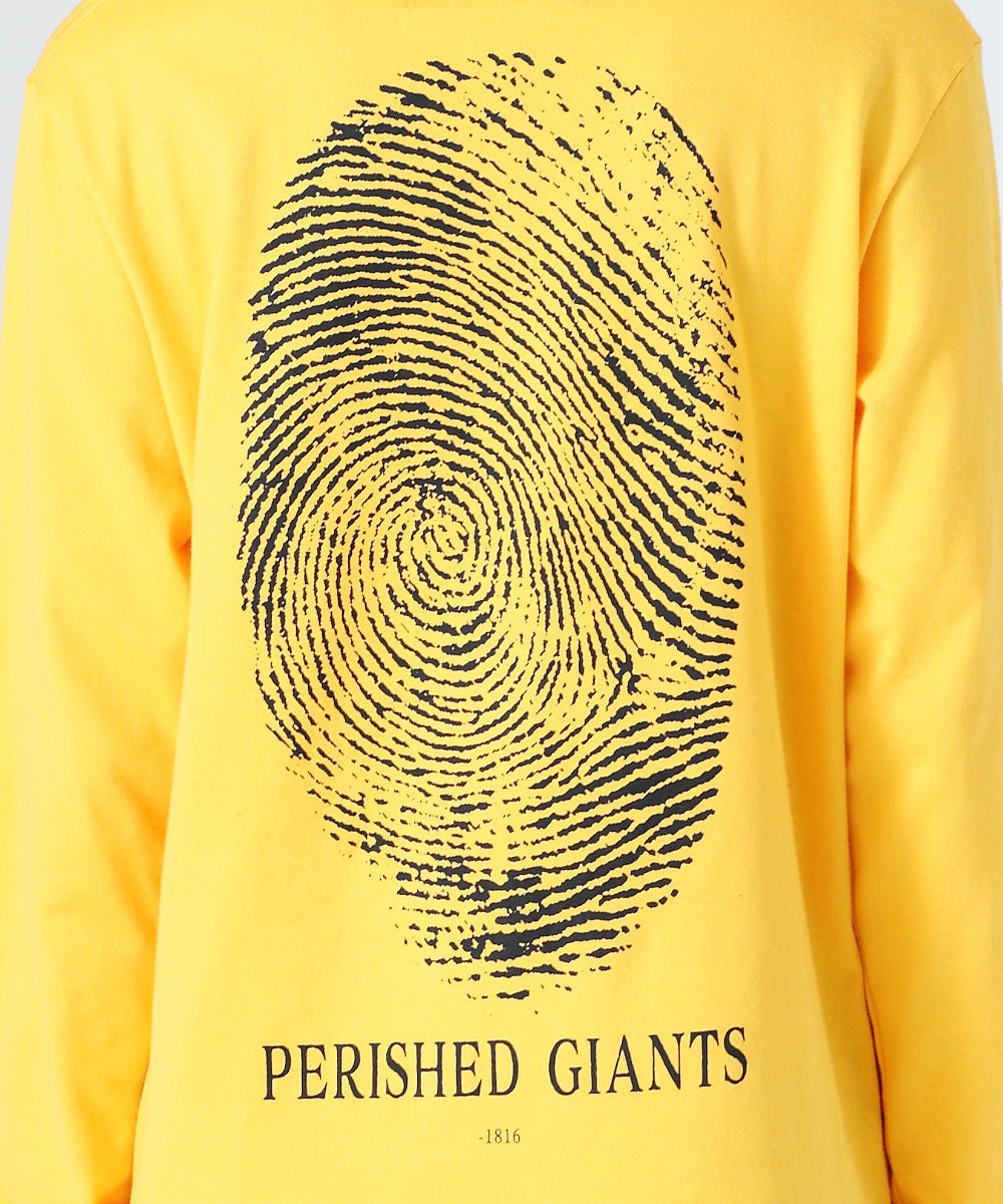 long sleeve T-shirt (Fingerprint) - LIGHT ORANGE - DIET BUTCHER