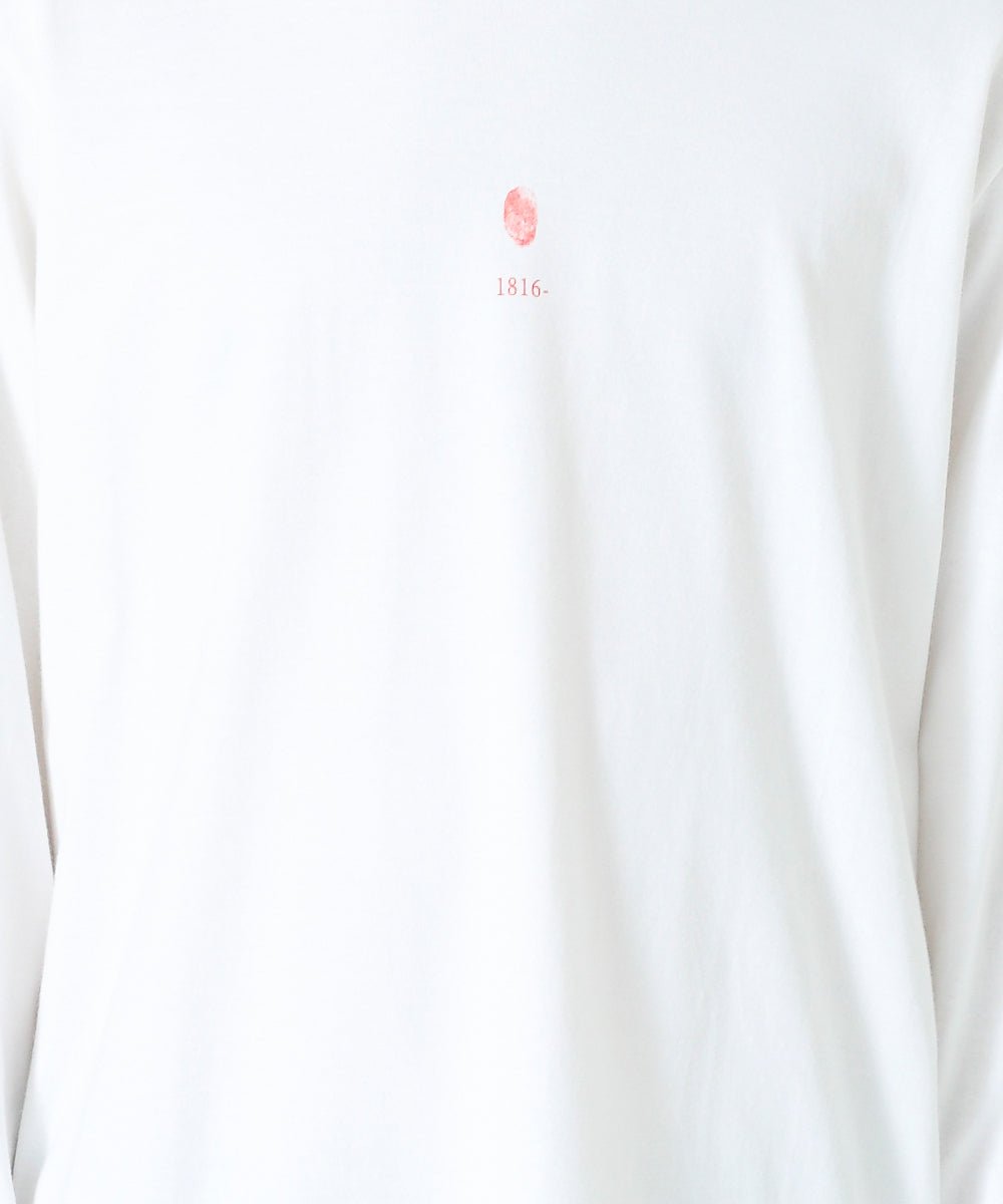 long sleeve T-shirt (Fingerprint) - OFF WHITE - DIET BUTCHER