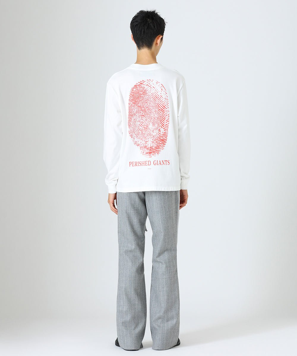 long sleeve T-shirt (Fingerprint) - OFF WHITE - DIET BUTCHER