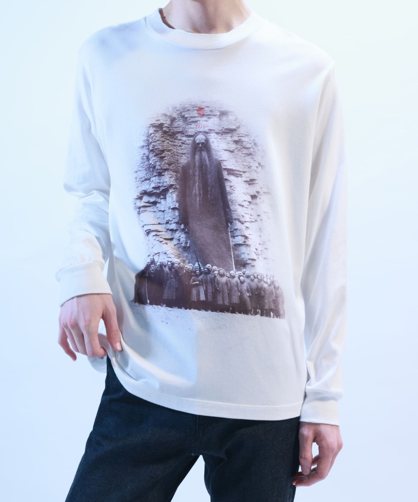 Perished Giants long sleeve T-shirt - WHITE - DIET BUTCHER