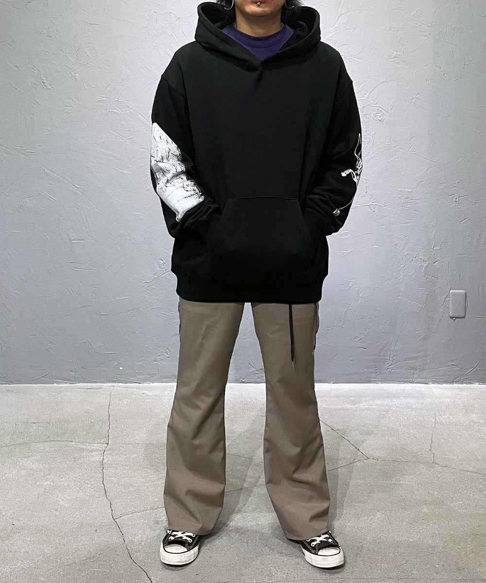 Printed hoodie (back) - WHITE - DIET BUTCHER