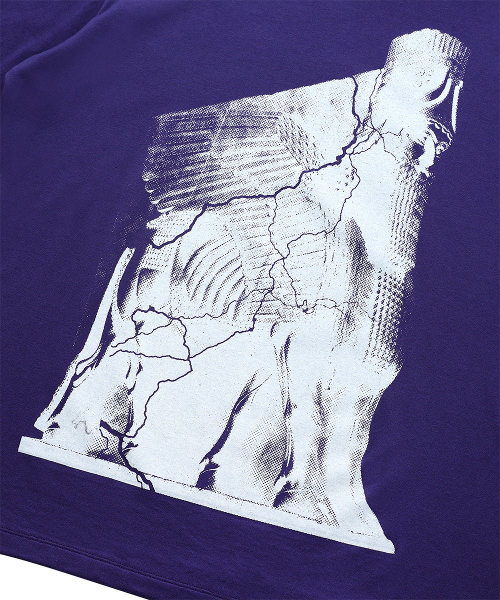 Printed long sleeve T-shirt (back) - PURPLE - DIET BUTCHER