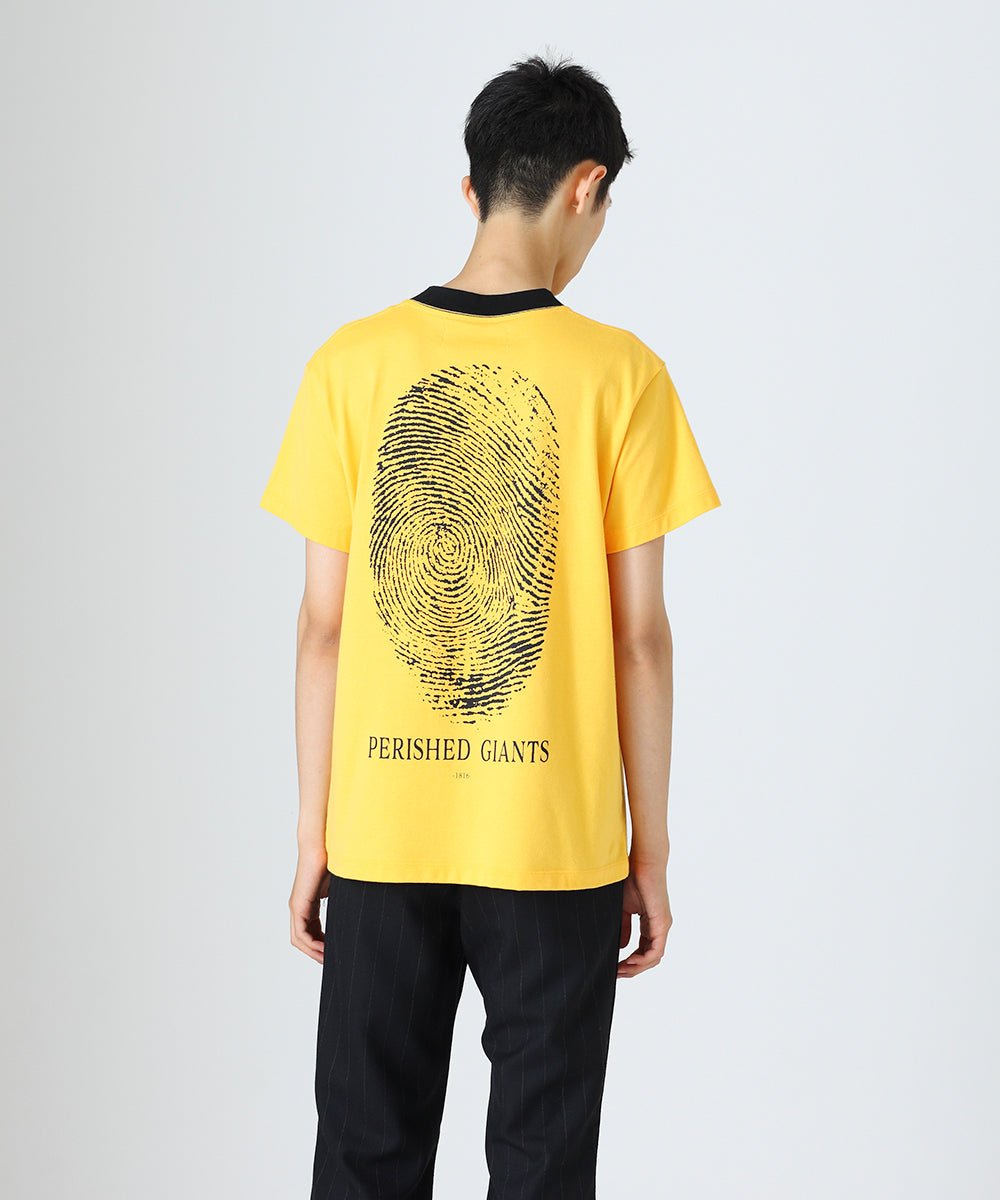 T-shirt (Fingerprint) - LIGHT ORANGE - DIET BUTCHER