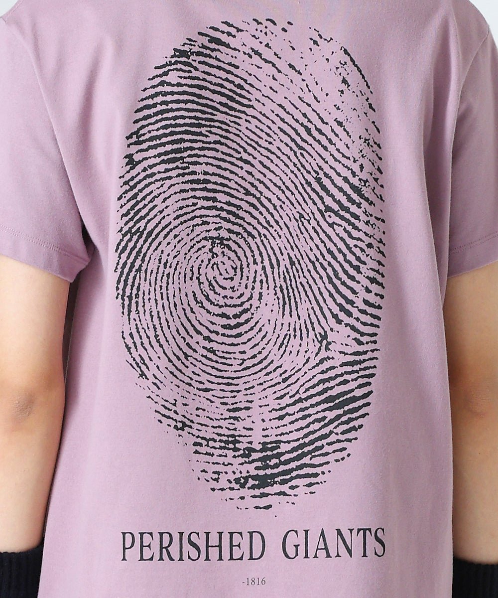 T-shirt (Fingerprint) - ROSE GRAY - DIET BUTCHER