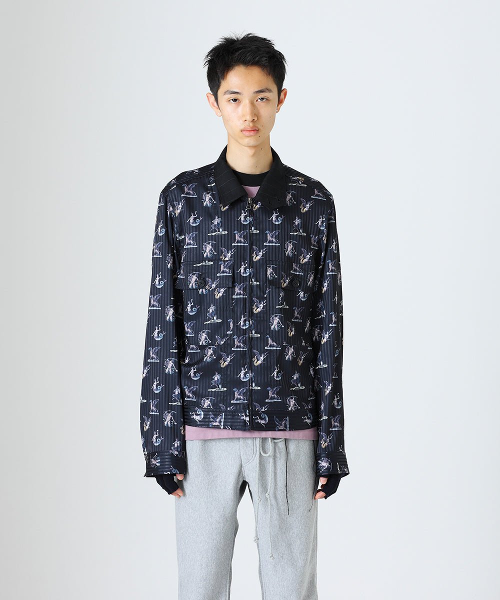 Tartary pattern pajama blouson - BLACK - DIET BUTCHER