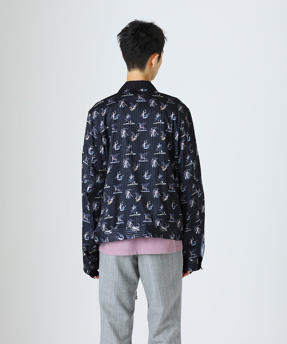 Tartary pattern pajama blouson - BLACK - DIET BUTCHER