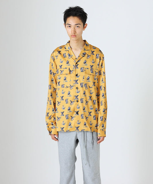 Tartary pattern pajama shirt - YELLOW - DIET BUTCHER