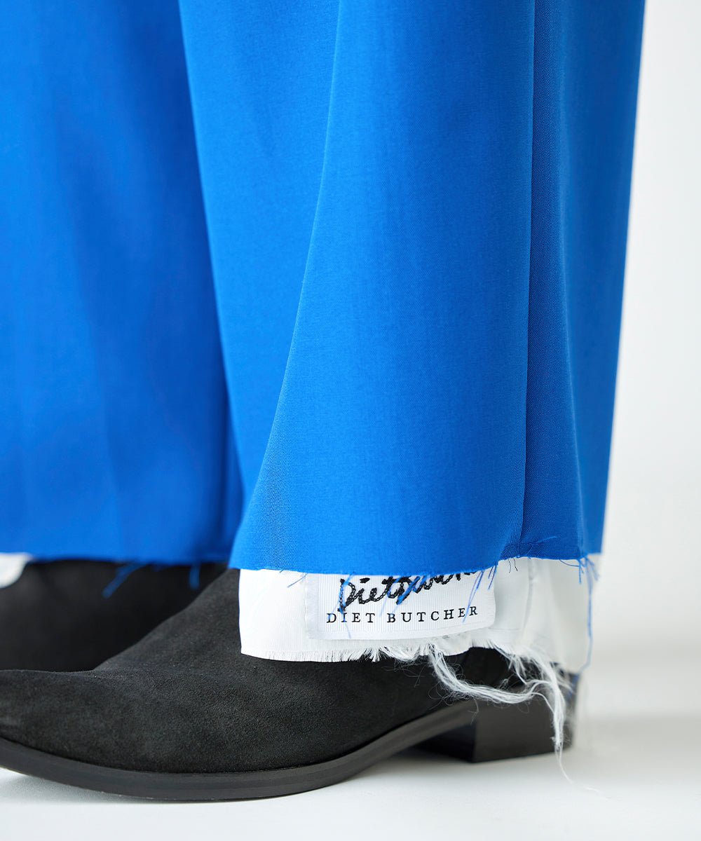 Two tuck wide trousers - BLUE - DIET BUTCHER